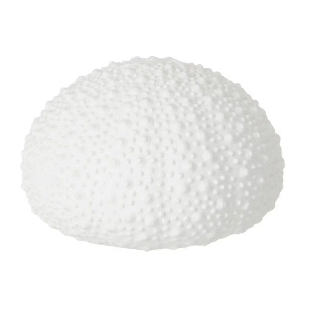 white sea urchin sculpture for beach house interiors