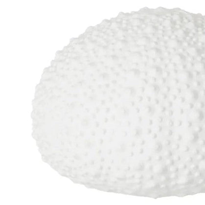white sea urchin sculpture for beach house interiors