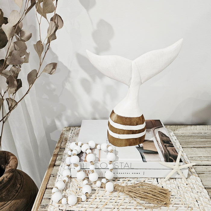 Rustic Hamptons Striped Whale Tail