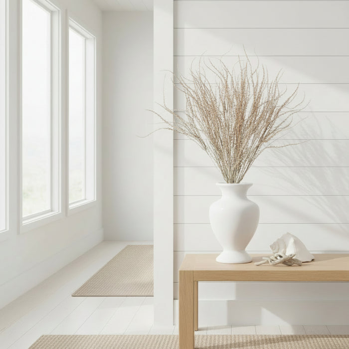 Coastal Wheat Grass Bush artifical grass for coastal beach house interiors