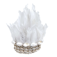 Angel White Feather + Shell Crown Head Dress