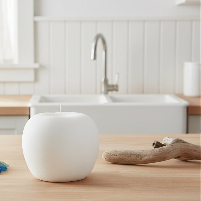 White Decorative Oversized Apple coastal Kitchen decor