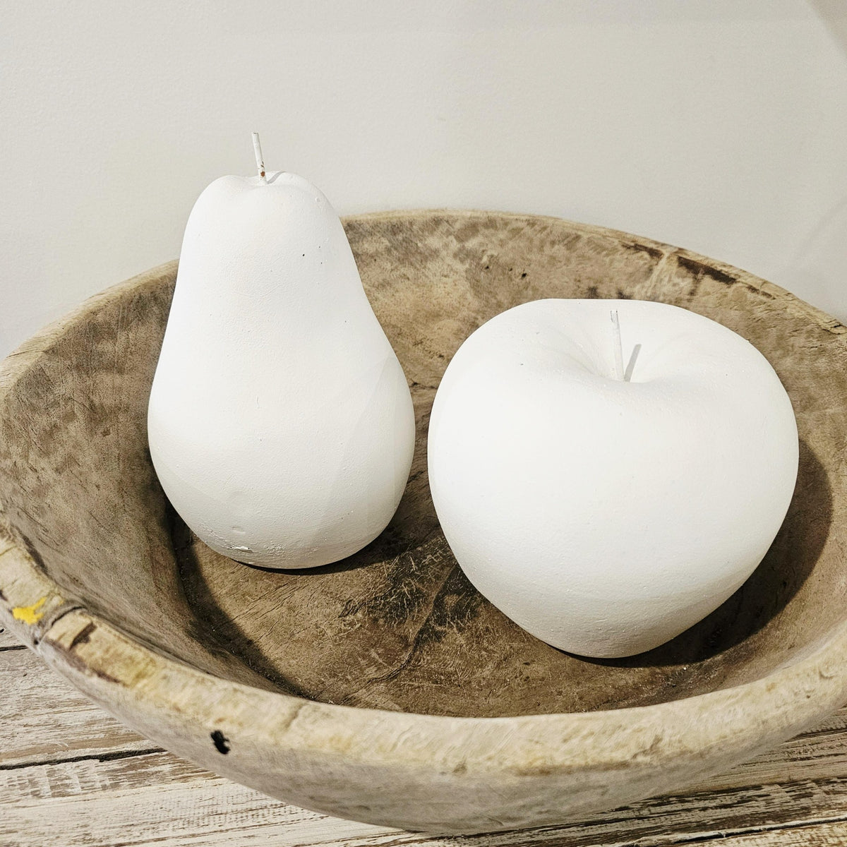 Oversized White Ceramic Pear