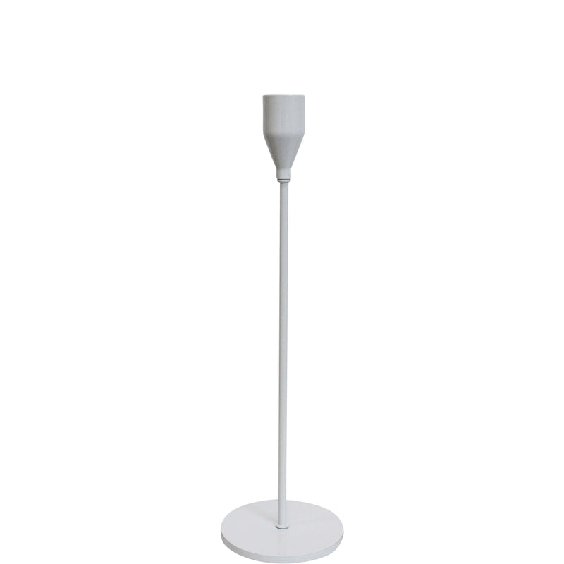 White Metal Candlestick Set