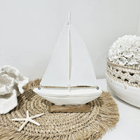 White Wooden Sailing Boat