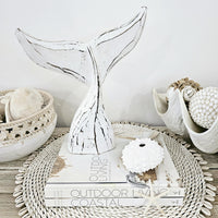 Swaying Whale Tail | White | Large | Back Soon