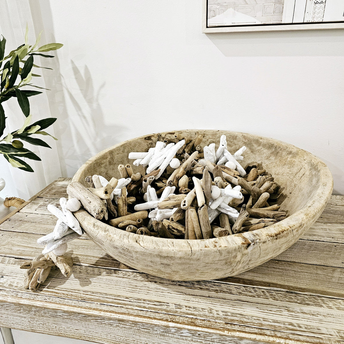 Beachside Driftwood Garland | White + Natural