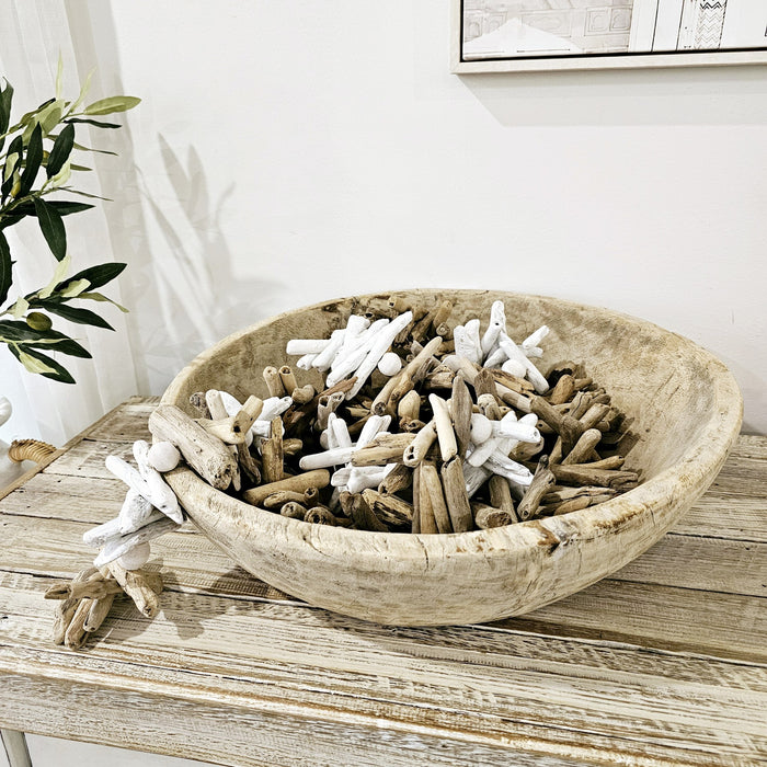 Beachside Driftwood Garland | White + Natural.
