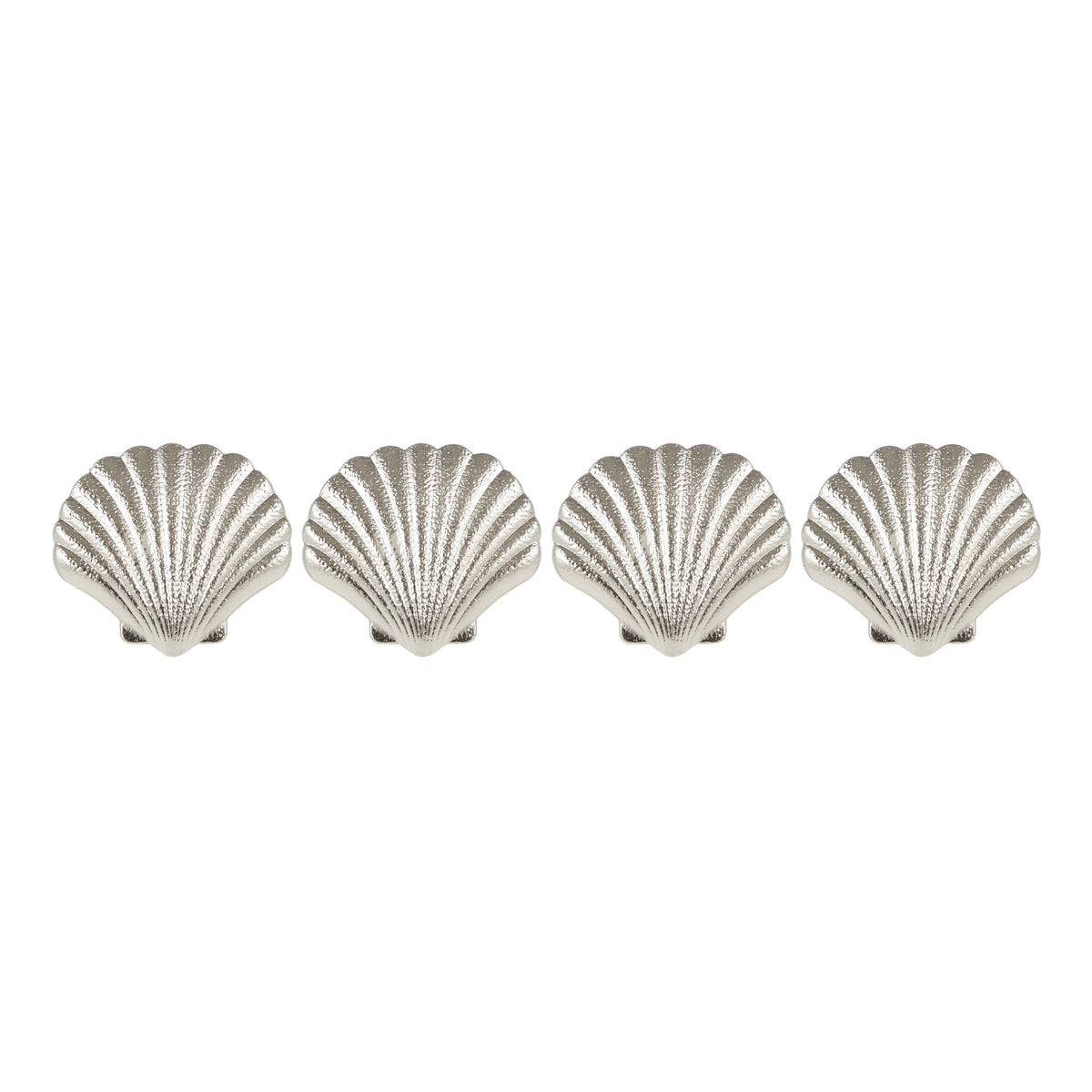 Silver Clam Shell Napkin Ring Set of 4