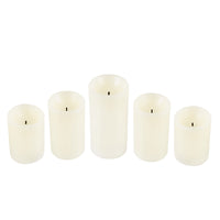 Luxe LED Flameless Pillar Candle Set of 5 | White