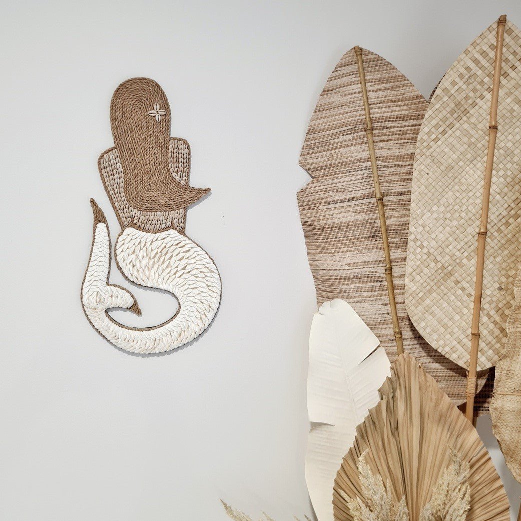 Ariel Mermaid Shell Wall Hanging. - Luxe Coastal Home