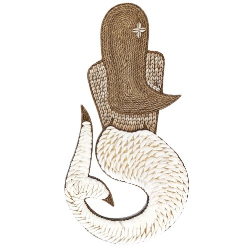 Ariel Mermaid Shell Wall Hanging. - Luxe Coastal Home