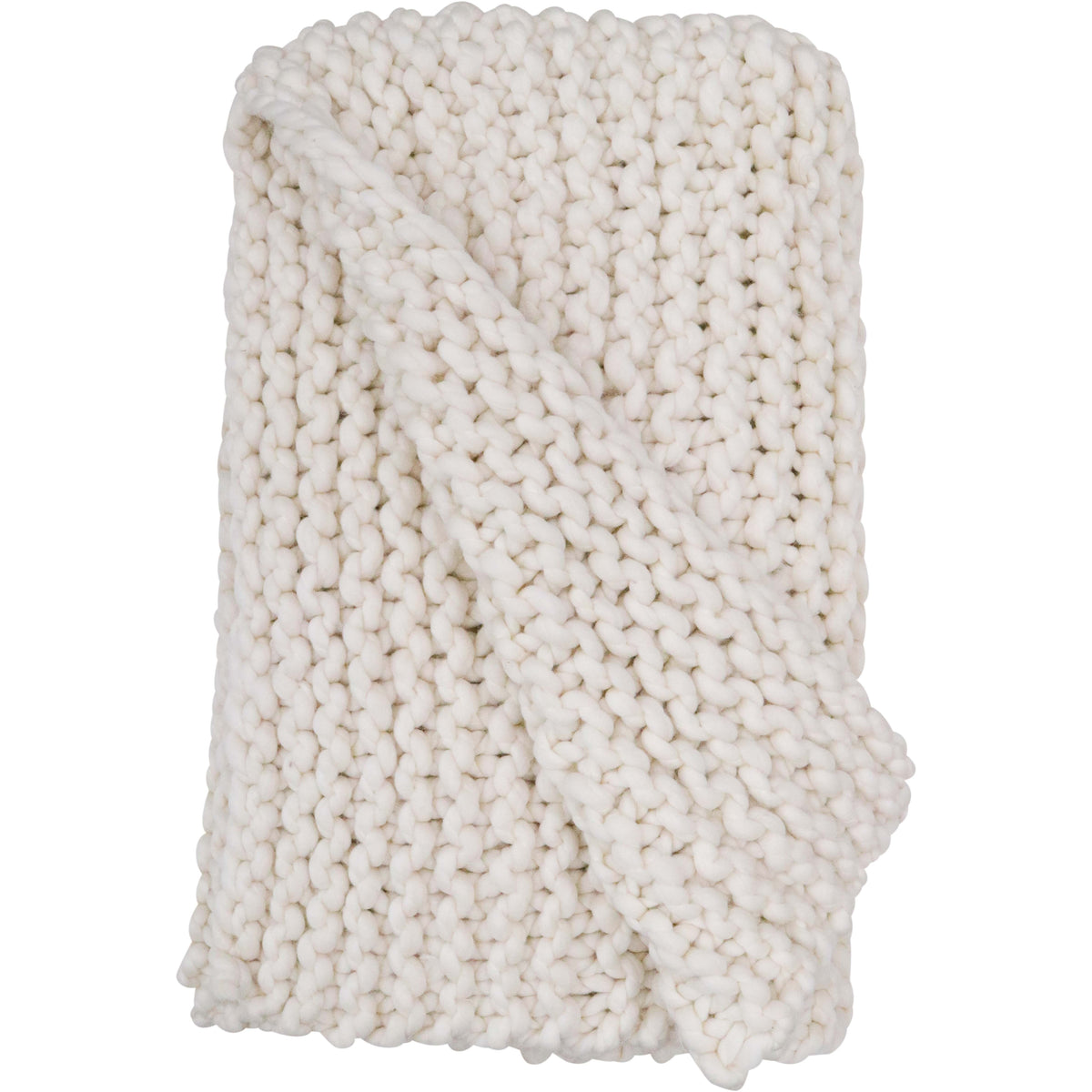 Chunky Knit Throw | Winter White