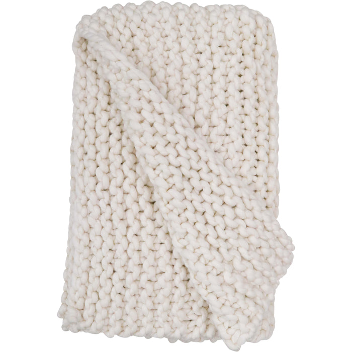 Chunky Knit Throw | Winter White