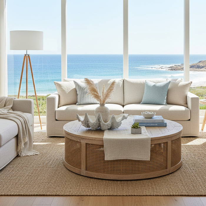 large barnacle clam shell resin sculpture antique cream coastal home decor