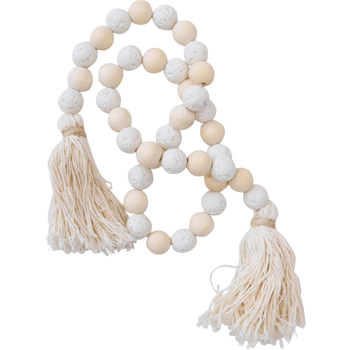 Maya Textured Bead Garland Tassel