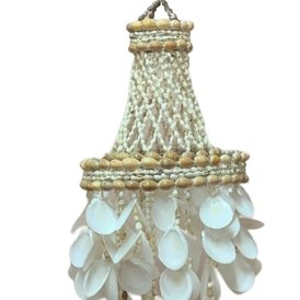 Biscayne Shell Wind Chime Chandelier. - Luxe Coastal Home