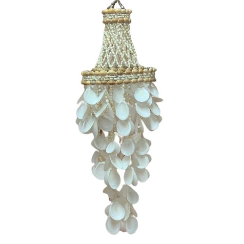 Biscayne Shell Wind Chime Chandelier. - Luxe Coastal Home