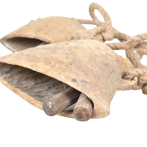 Vintage Indian Wooden Cow Bell