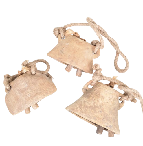 Vintage Indian Wooden Cow Bell