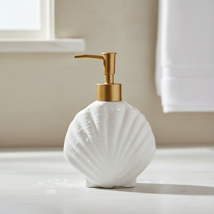 Clam Shell Soap Dispenser - Luxe Coastal Home