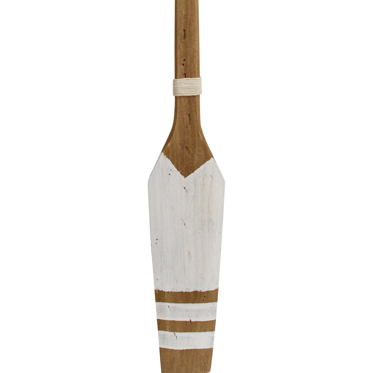 Triple Stripe Wooden Oar Set of 2 | White