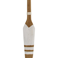 Triple Stripe Wooden Oar Set of 2 | White