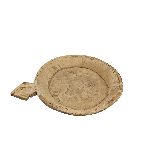 Bleached Vintage Indian Chapati Plate Style 1