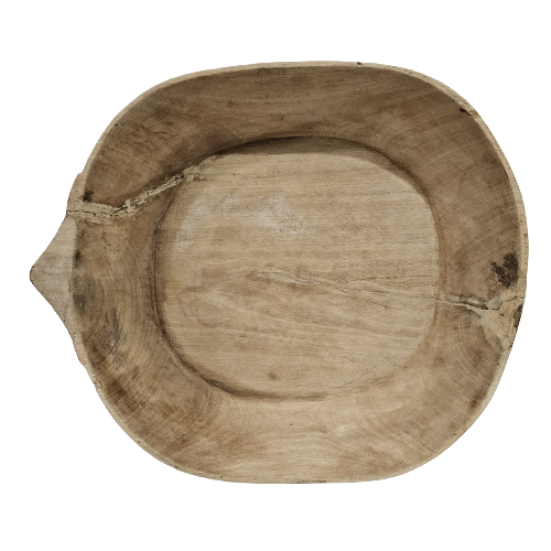 Bleached Vintage Indian Chapati Plate Style 2