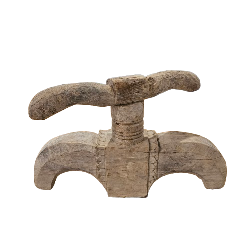Vintage Indian Bleached Wooden Juicer