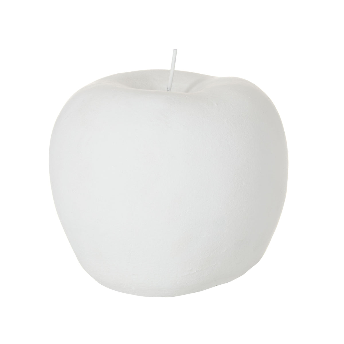 Oversized White Ceramic Apple
