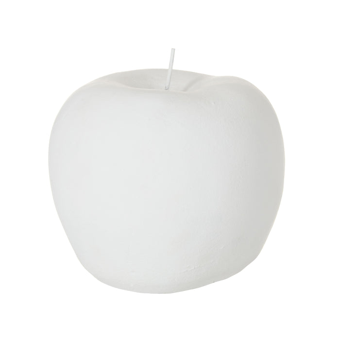 Oversized White Ceramic Apple