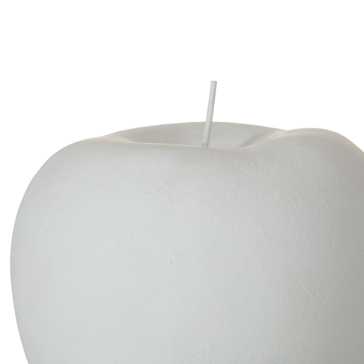 Oversized White Ceramic Apple