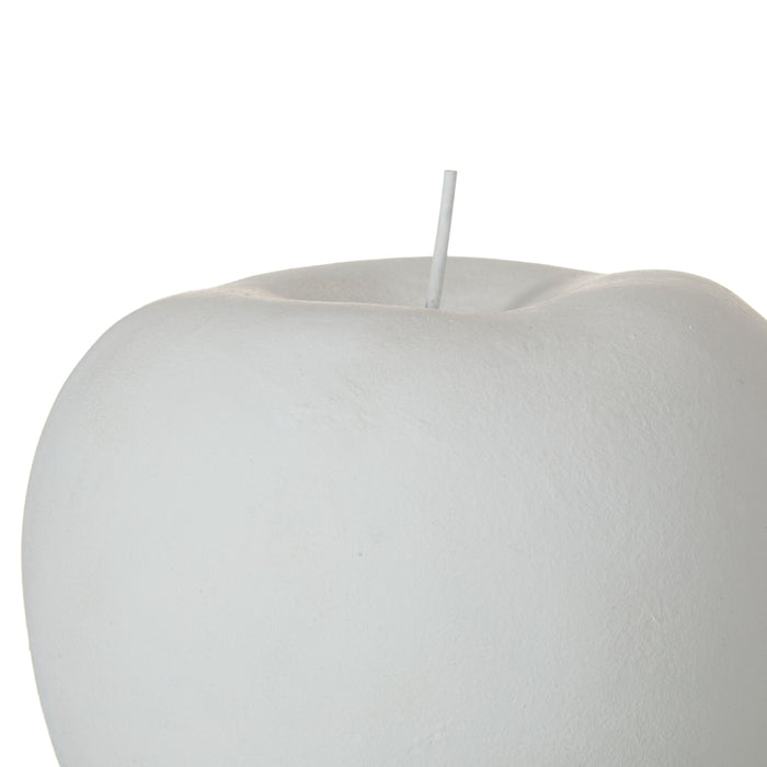 Oversized White Ceramic Apple