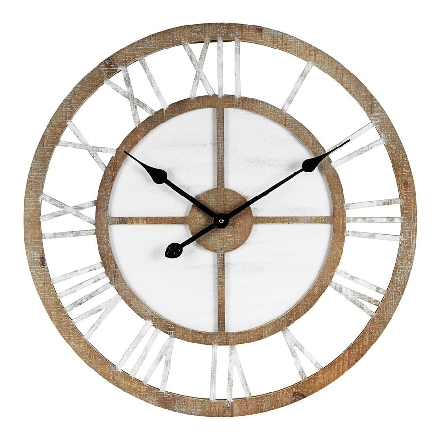 Farmhouse Wall Clock 60cm. - Luxe Coastal Home