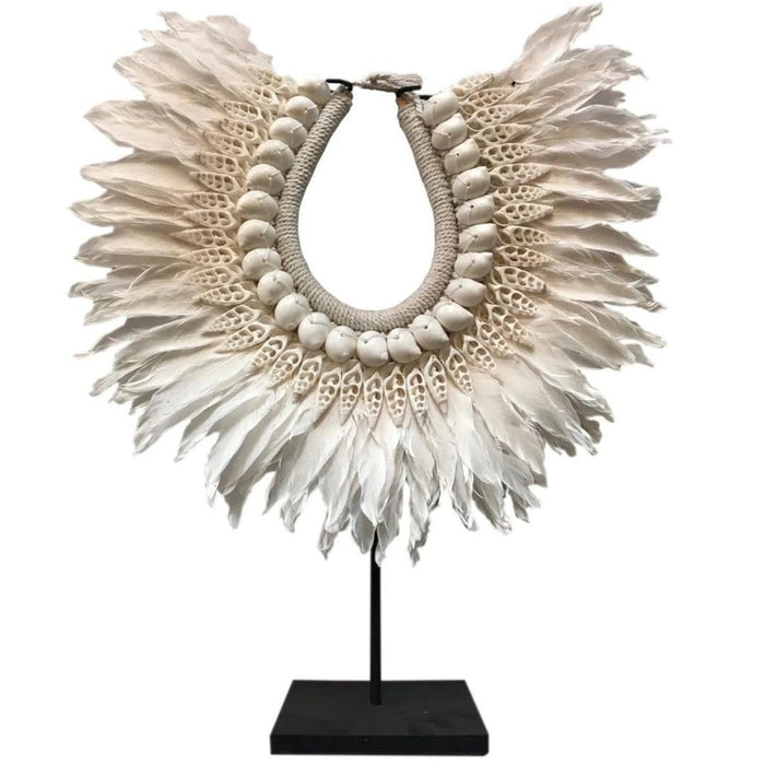 Kiely Feather + Shell Decorative Necklace | Pre Order