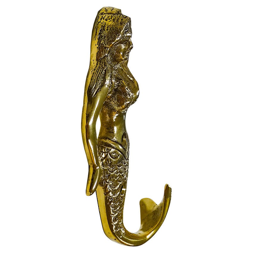 Mermaid Brass Wall Hook. - Luxe Coastal Home