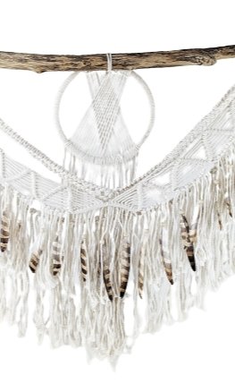 Poppie Boho Macrame Feather Wall Hanging. - Luxe Coastal Home