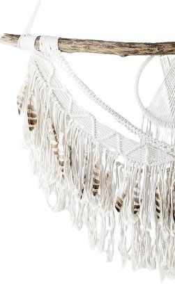 Poppie Boho Macrame Feather Wall Hanging. - Luxe Coastal Home