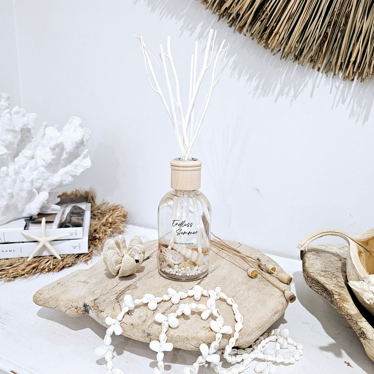 Luxe Coastal Driftwood and Sea Shell Diffuser