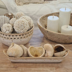 Rustic Whitewashed Rectangle Bowl. - Luxe Coastal Home