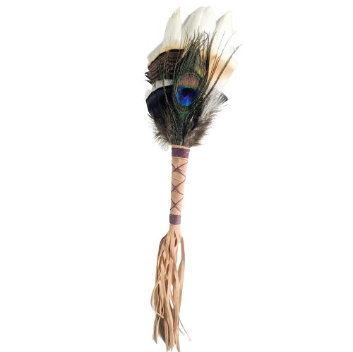 Skyler Ceremonial Peacock Smudging Feather - Luxe Coastal Home