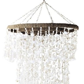 Summer White Shell Chandelier - Luxe Coastal Home