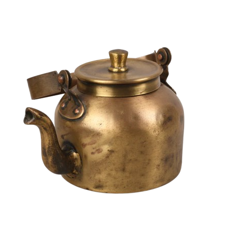 vintage brass tea pot
