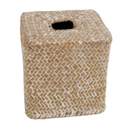 Seaside Whitewash Rattan Tissue box