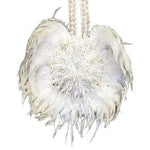 Bliss White Feather & Shell Juju Wall Hanging - Luxe Coastal Home