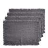 Charcoal Cotton Place Mat Set of 4. - Luxe Coastal Home