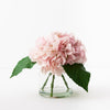 Faux Hydrangea Display in Glass Bowl Blush - Luxe Coastal Home