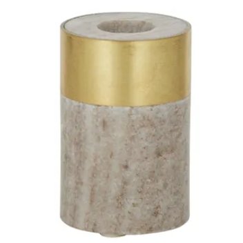 Goldie Marble Candle Holder - Luxe Coastal Home