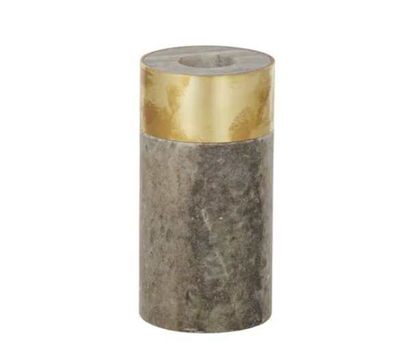 Goldie Marble Candle Holder - Luxe Coastal Home